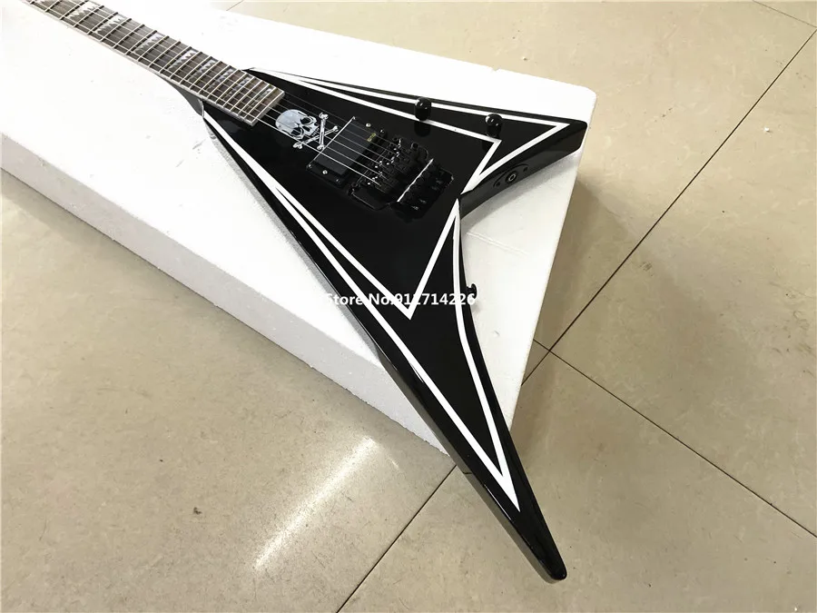 Free shipping for high quality custom version of Dovetail Fork Skull Signature electric guitar