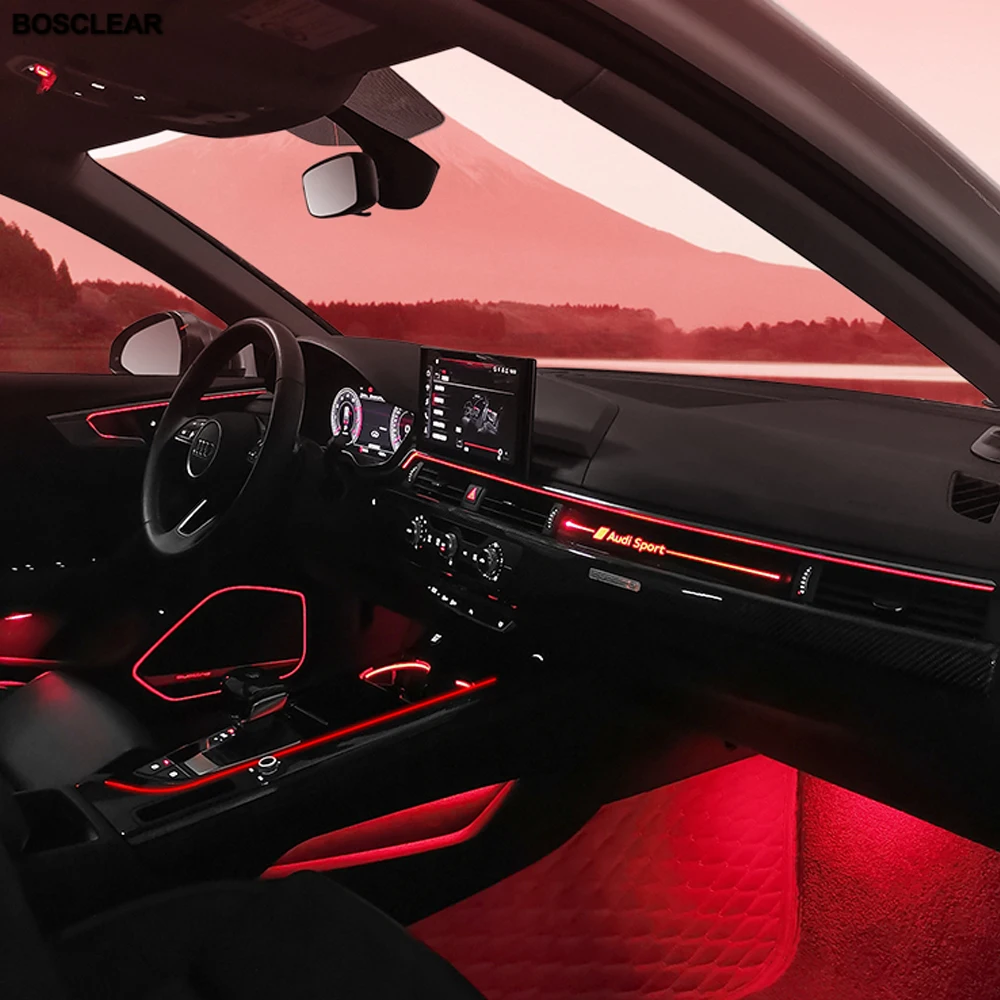 Car Ambient light For Audi A4 A4L RS4 S4 A5 S5 B9 Dashboard Ambient Light LED Bar Strip Light Trim Welcome Light Lift Tweeter