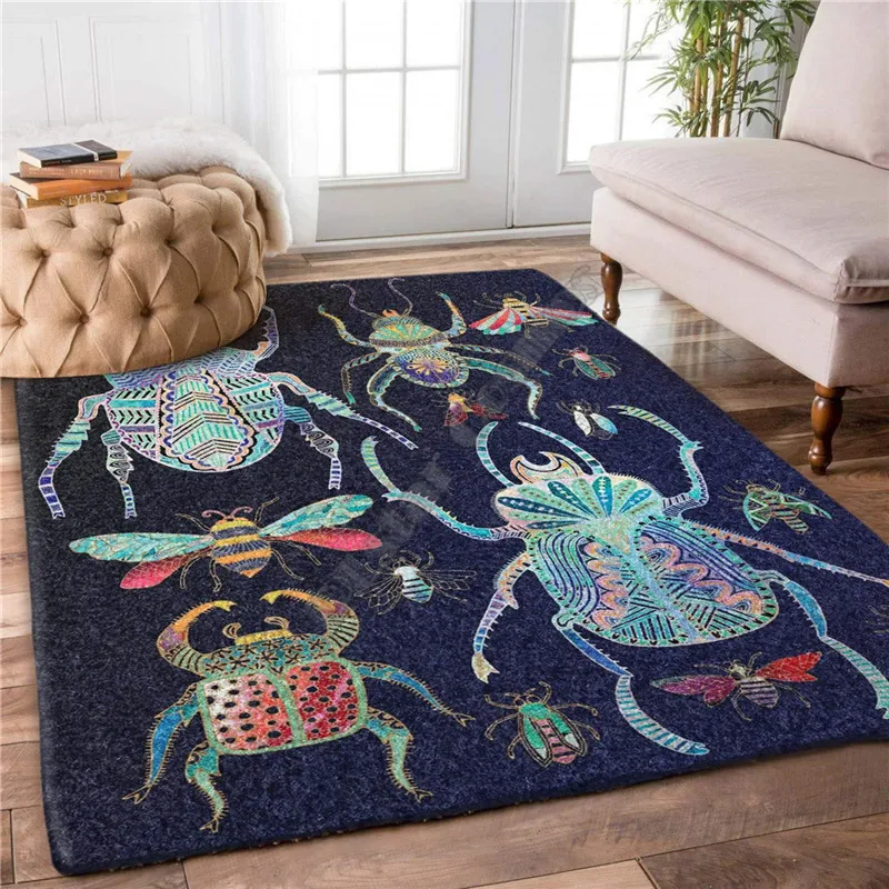 

Insect Soft Flannel Lion 3D Printed Rugs Mat Rugs Anti-slip Large Rug Carpet Home Decoration