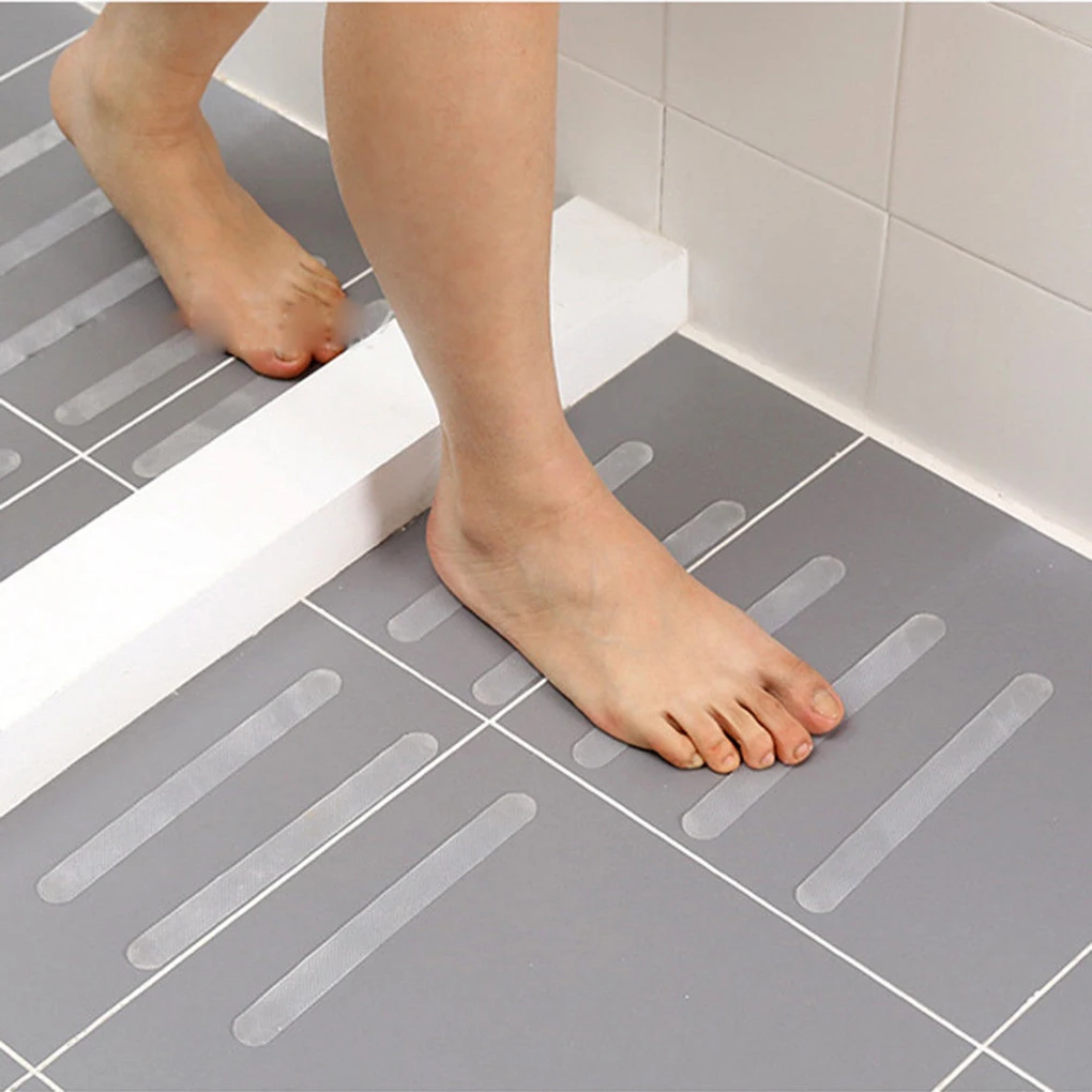 12pcs Bathroom Bathtub Non-slip Stickers Transparent Stairs Tape Safety Shower Anti-slip Strips Dropshipping