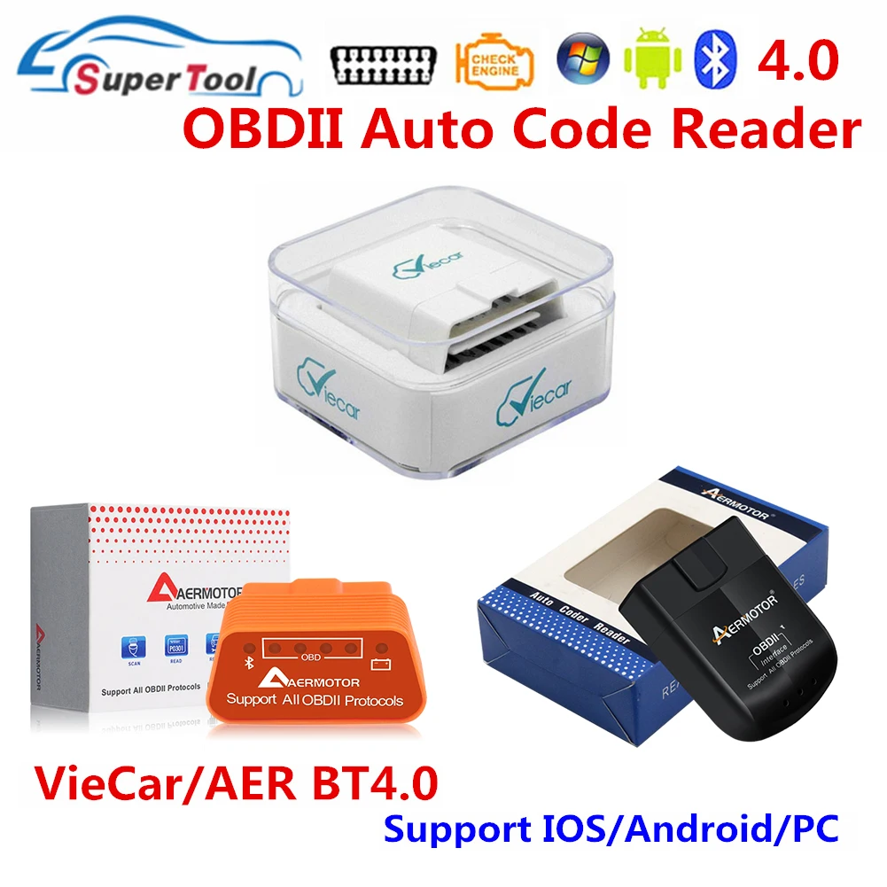 Считыватель кодов Viecar Bluetooth 4,0 Viecar OBD2 ELM327 Bluetooth 4 Viecar OBD Автомобильный радар-детектор