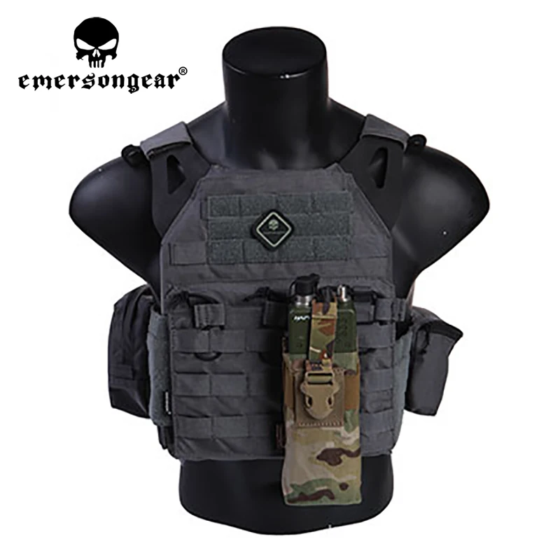 Emersongear Tactical For PRC 148/152 Radio Pouch For RRV Plate Carrier Vest Universal Walkie Talkie Bag Mag Panel Molle EM8336