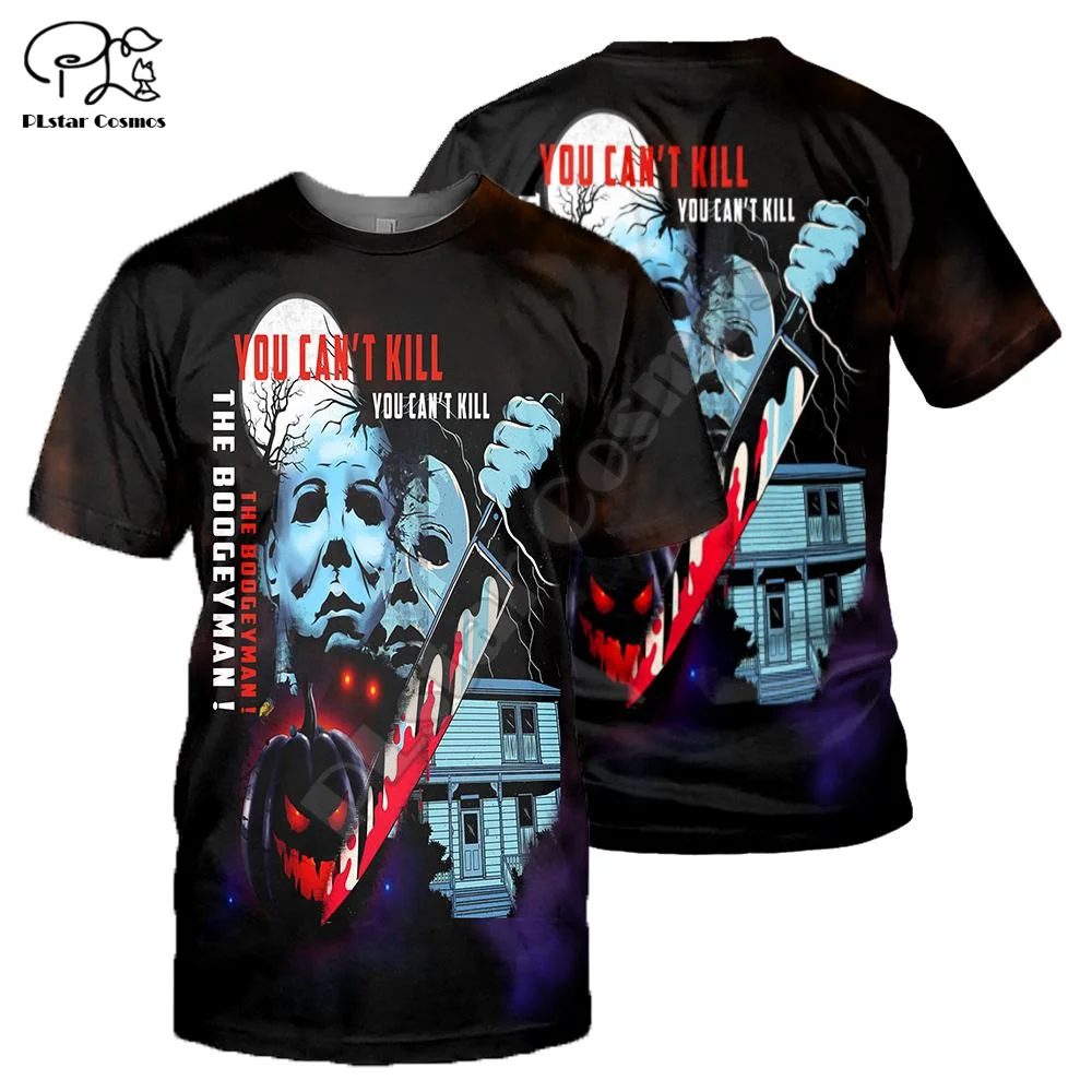 NewFashion Halloween Movie Michael Myers Horror Terror 3DPrint Men/Women Summer Streetwear Casual Funny Short Sleeve T-Shirts A3