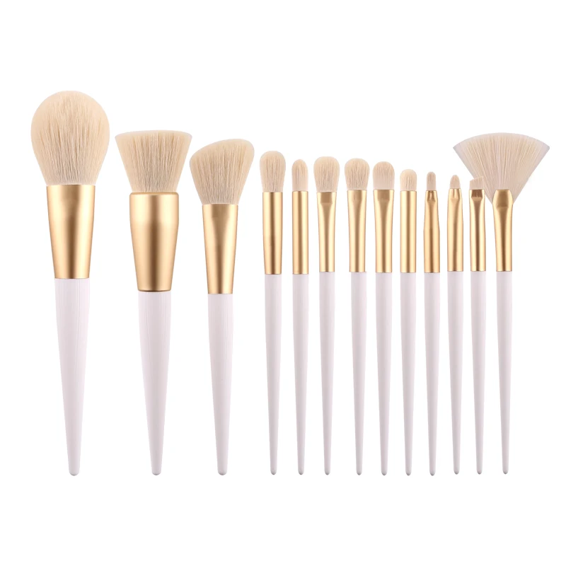 ZOREYA 13 Pcs White Makeup Brushes Set High Quality Powder Foundation Blush Eyeshadow Make Up Brush Set brochas maquillaje