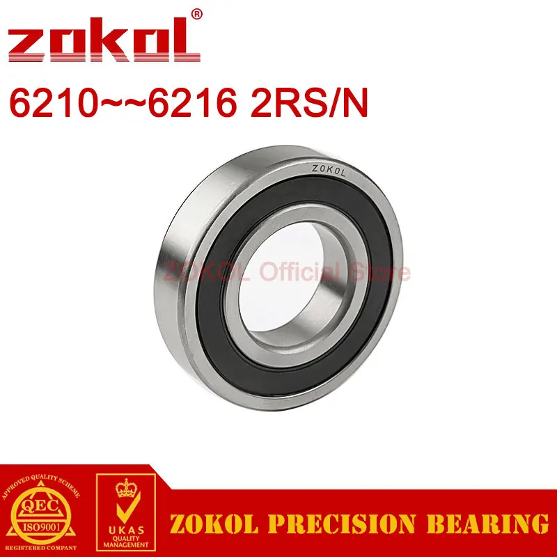 ZOKOL 6210 6211 6212 6213 6214 6215 6216 RS 2RS N Deep Groove Ball Bearing Snap Slot