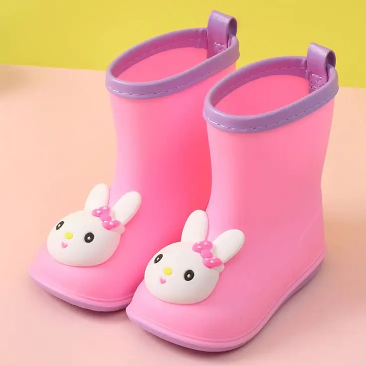 New arrival Rainboots for Baby Boots Waterproof Rain Boots for Children PVC Rubber Cute Cartoon Kids Shoes Water Shoe