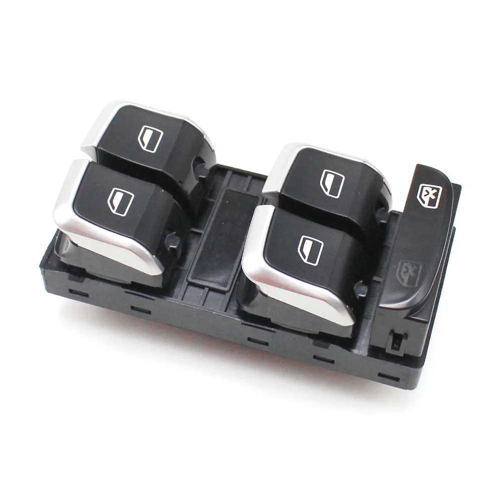 

4PCS Chrome Window Main Control Passenger Side Switch Button for Audi A4 Q5 B8 8KD959851A 8KD959855A