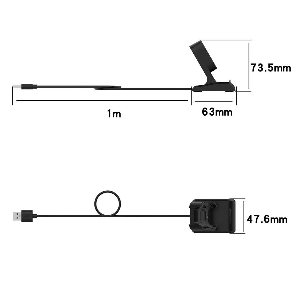 كابل USB بطول 1 متر مع بيانات شحن مغناطيسية لساعة Xiaomi Mi Watch Lite/ لملحقات محول الطاقة لشاحن ساعة Redmi