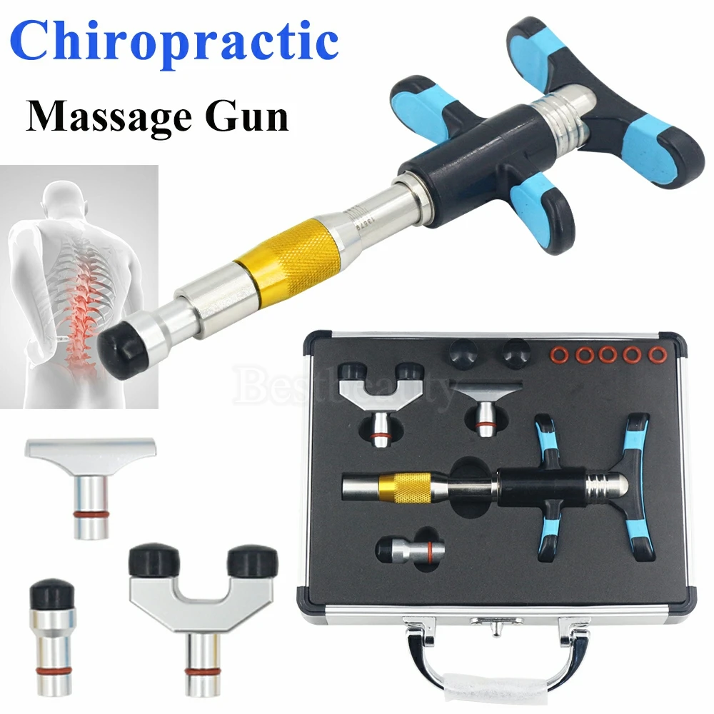 

Chiropractic Adjusting Tool Adjuster Manual Spinal Correction Gun Spine Treatment 10 Level 3 Heads Health Care Massager Tools