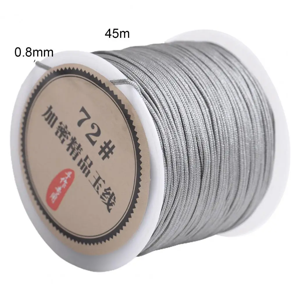 1 Roll 0.8mm Waxed Cord Vibrant Color Easy for Weaving Acrylic Fiber Necklace Bracelet Beading String Jewelry Making Tools