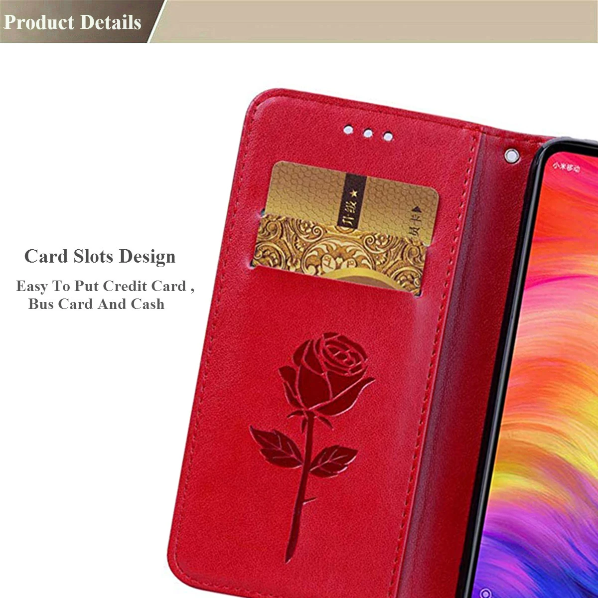 Pu-Lederhülle für Samsung Galaxy A17 5G SM-A176B, SM-A176B/DS SamsungA17 Flip Wallet Phone Cover Card Etui – Detail 4