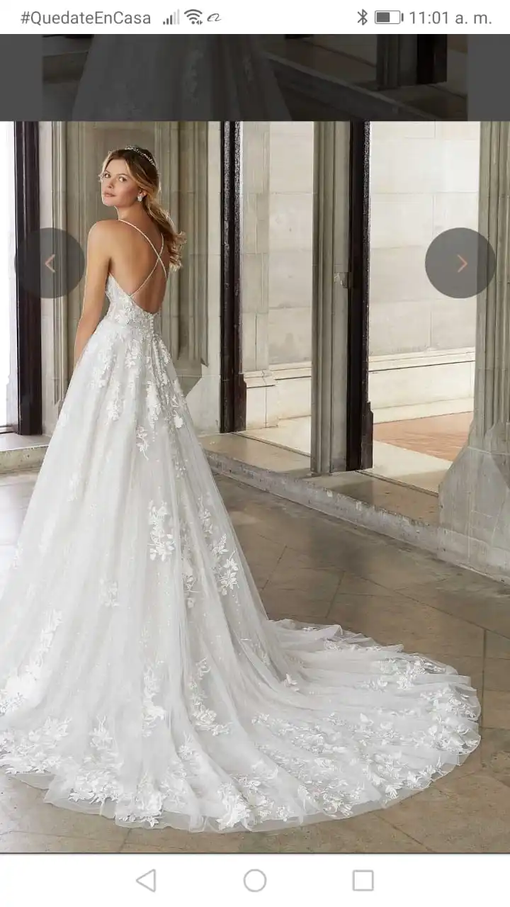 Vestidos De novia De encaje modesto, Apliques De encaje transparente, espalda abierta, vestido De novia, Túnica De Mariee 2020