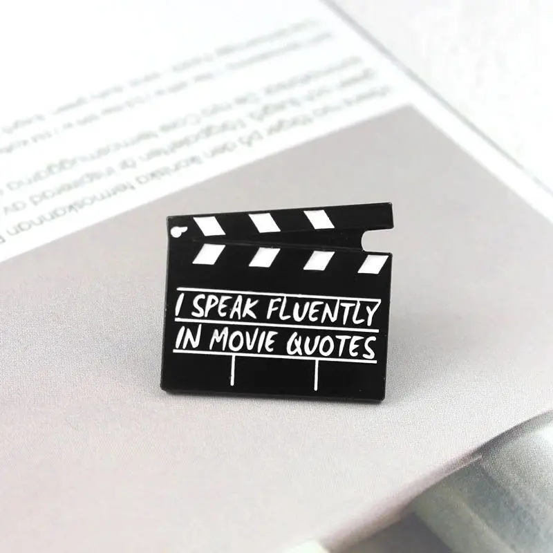 Custom Enamel Lapel Pin, Movie Board Butterfly Clutch Brooch, Safety Pin for Clothes, Hat, Can Be Customized with Your Logo