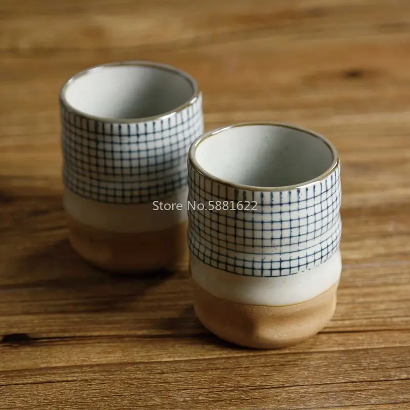 Creative ceramic  teacup  Japanese cups  milk cup retro  coarse pottery  Coffee cup