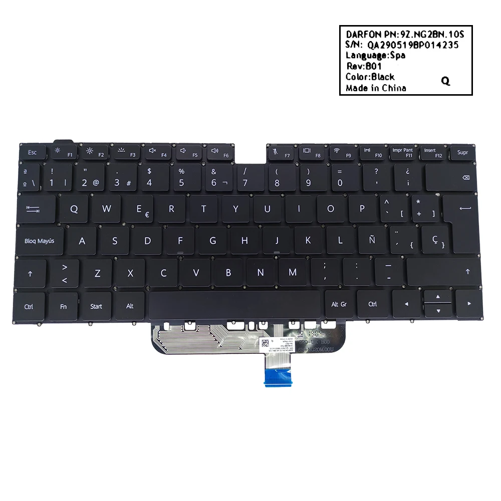 

Belgium French AZERTY Spanish Keyboard Backlight For Huawei MateBook D 14 NBL WAQ9RP WAQ9R NBL-WAQ9L NBB WAH9P WAE9P NBB-WAP9R