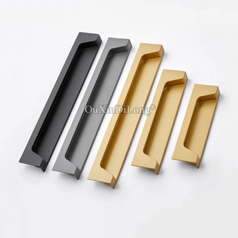 

Elegant 10PCS European Embedded Hidden Cabinet Door Handles Cupboard Wardrobe Kitchen Drasser Drawer TV Cabinet Pulls Handles