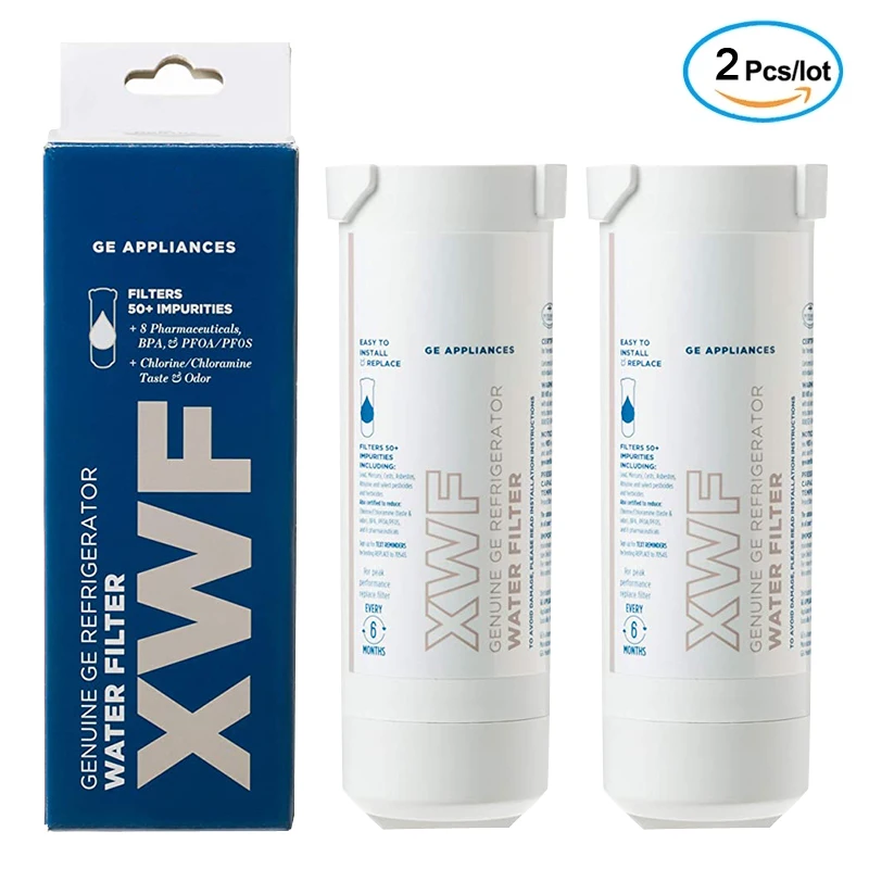 Replace GE XWF refrigerator water filter 2 packs