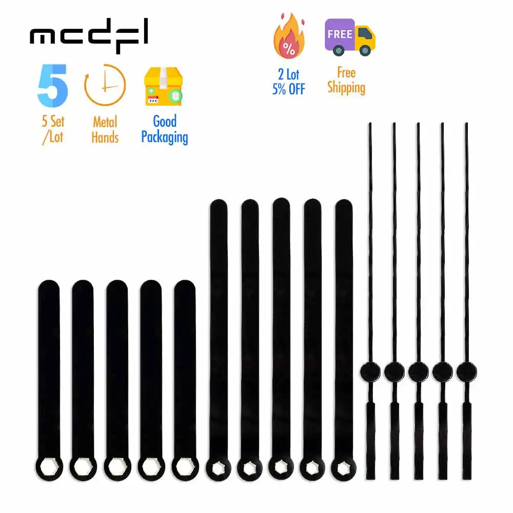 

MCDFL Pointers Wall Watch Decorated Long Hands Clock for Home Arrows Mechanism DIY Quartz Parts Kitchen Time Bedroom Decorations