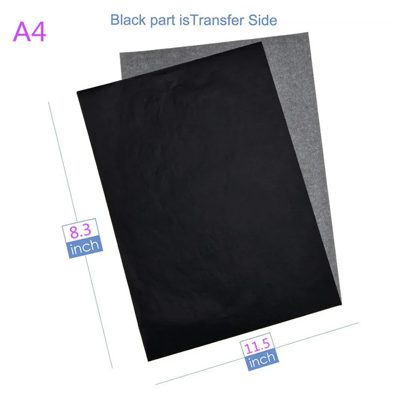 100x Sheet A4 Black/Blue Carbon Paper Kores Tracing Copy Carbon Paper Painting Tracing Paper Painting