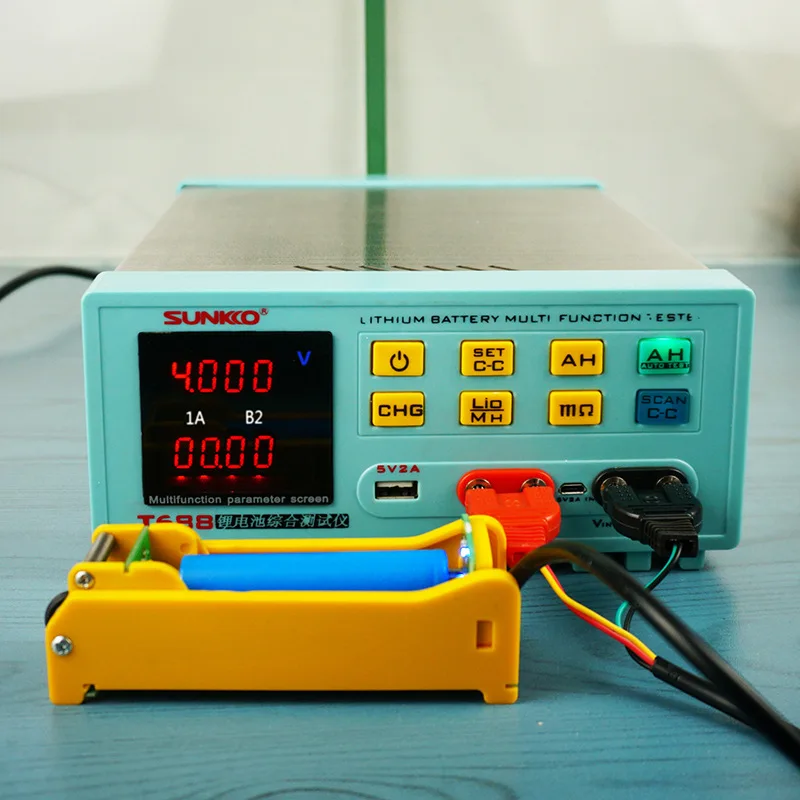 Sunkko 18650 リチウムバッテリーバッテリー容量老化放電テスターT668 内部抵抗測定検出