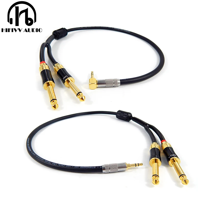 Kabel wzmacniacze Audio HIFI 3.5mm do 6.5mm wtyczka AUX linie 3.5 do 6.5 przewodów głośnik gitary