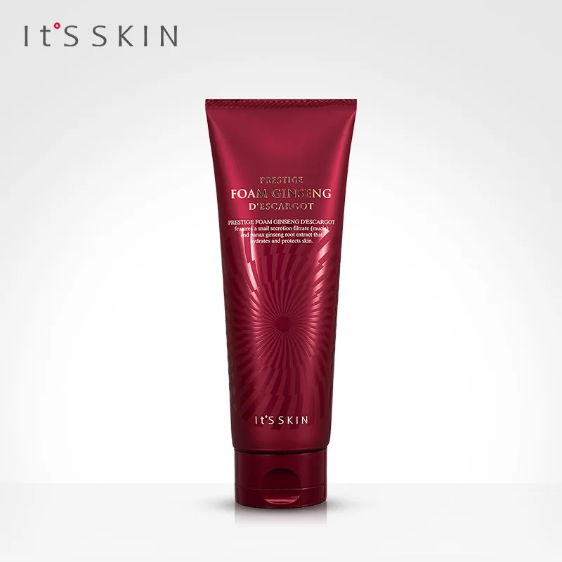 It's Skin PRESTIGE Foam Ginseng D'escargot 150ml Facial Cleanser Anti Aging Mild Exfoliating Gel Deep Pore Cleansing