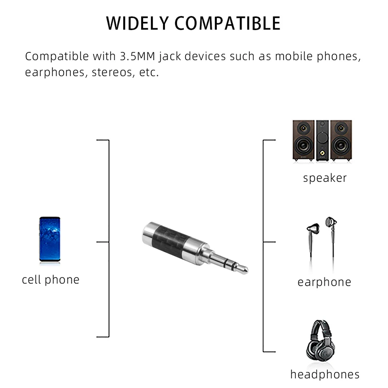 3.5mm Connector 3 Pole Stereo Male Jack Rhodium-plated Pure Copper 3.5 Audio Plug Connector DIY Solder Adapter for 4mm Cable