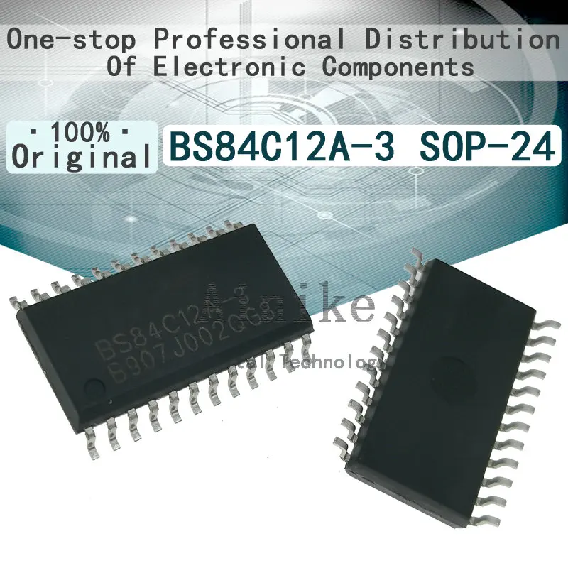 

5/Pcs New Original BS84C12A-3 SOP-24 Touch button MCU with A D type 12 keys