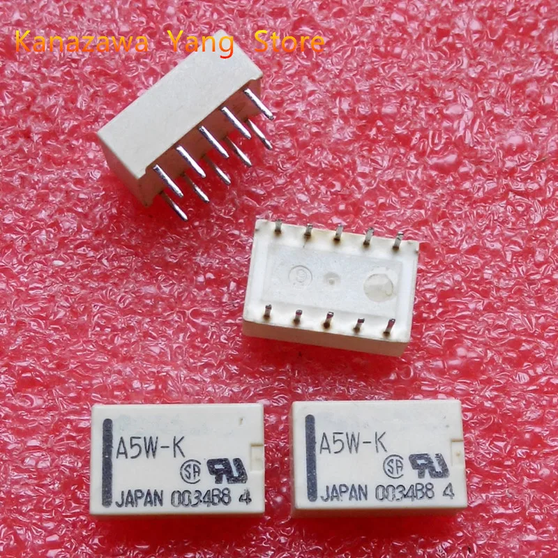 5 Pcs 10 Pcs A5W-K  A12W-K  A24W-K   1A 10-Pin Mini Signal Relay