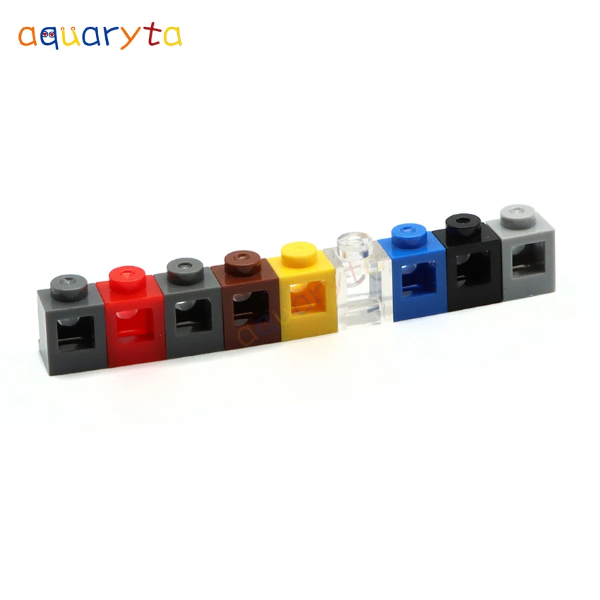 Aquaryta 50pcs Building Blocks Parts Brick 1x1 with Headlight Compatible with 4070 DIY Education Creative Toys for Teens