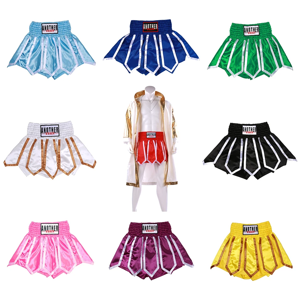 Muay Thai Shorts Lotus Tassels Kick Boxing MMA Shorts Woman Kids Men's Kickboxing Short Pants Sports Bjj Grappling Fight Wear