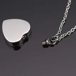 Heart Urn Necklace Memorial Urn Stainless Steel Waterproof Cremation Jewelry for Human ashes pendant