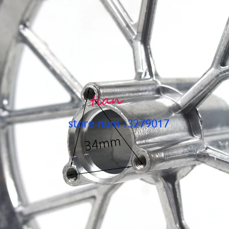 Free Shipping Good Quality 222mm Front and Rear Tire Aluminium Alloy Wheel Rim Fit for 49cc Mini Moto Pocket Dirt Bike