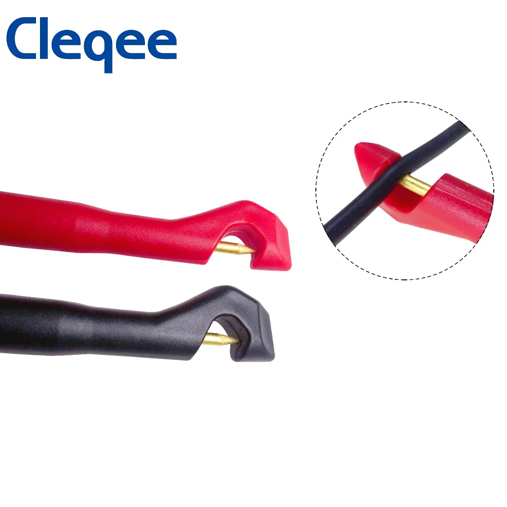 Cleqee P1033B Multimeter Test Probes Leads Kit with Wire Piercing Puncture 4mm Banana Plug Test Leads Test Probes