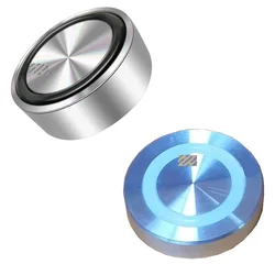 4Pcs Solid Aluminum Circle Glass Top Adapter No Glue Anti-glide Rubber Ring Coffee Tea Bar White Black