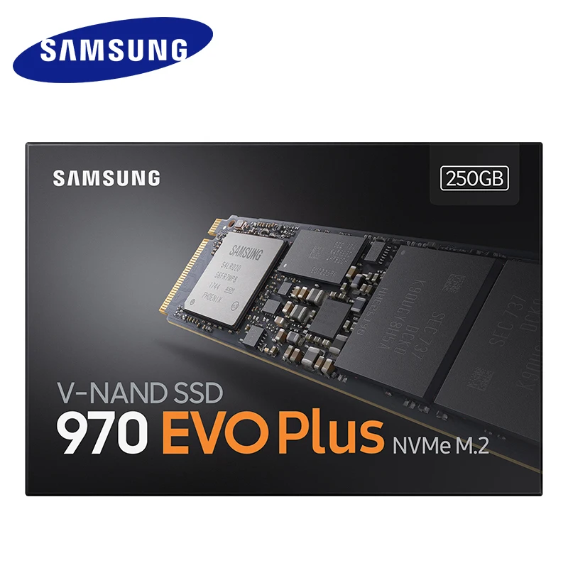 Imagem -06 - Samsung-disco Rígido Ssd M.2 100 1tb 500gb 250gb 970 Evo Plus Nvme Disco de Estado Sólido m2 2280 Tlc Pcie Gen 3.0x4 Nvme 1.3