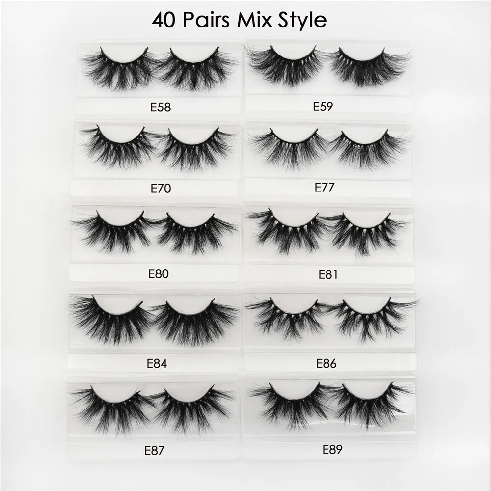 40 pairs/lot visofree 25mm lashes makeup 3d mink eyelashes 100% cruelty-free dramatic soft handmade lashes fluffy  eyelashes E87