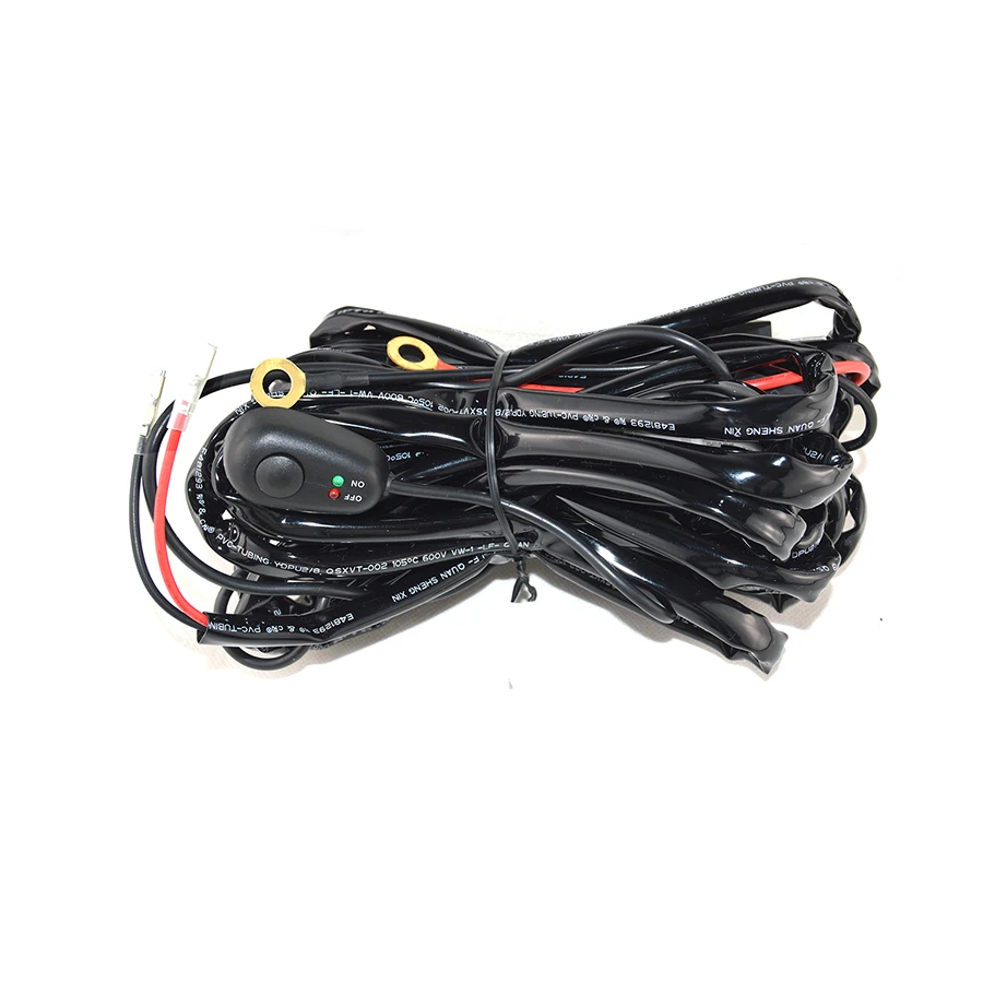 Auxting Car LED Light Bar Wire 3M 12v  40A Wiring Harness Relay Loom Cable Kit Fuse for Auto Driving Offroad Led Work Lamp