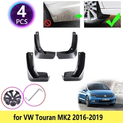 for VW Volkswagen Touran 2016 2017 2018 2019 MK2 4 PCS Mudguards Mudflap Fender Mud Flaps Splash Guards Front Rear Accessories