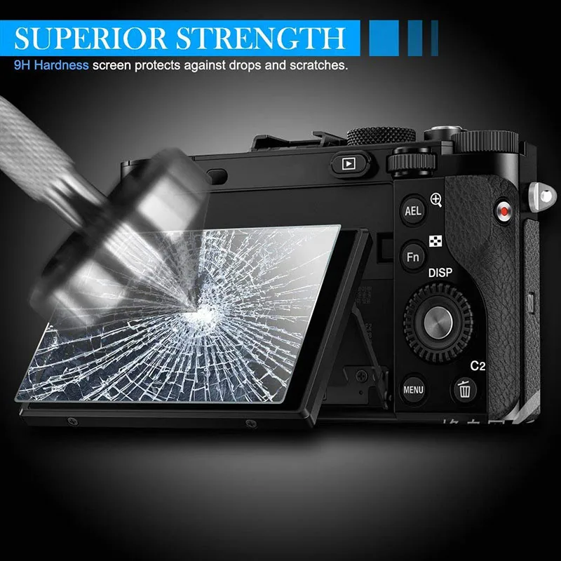 For Nikon D7000 D90 D700 D300 D300S Clear Tempered Glass 9H 2.5D Camera LCD Screen Protector Protective Film