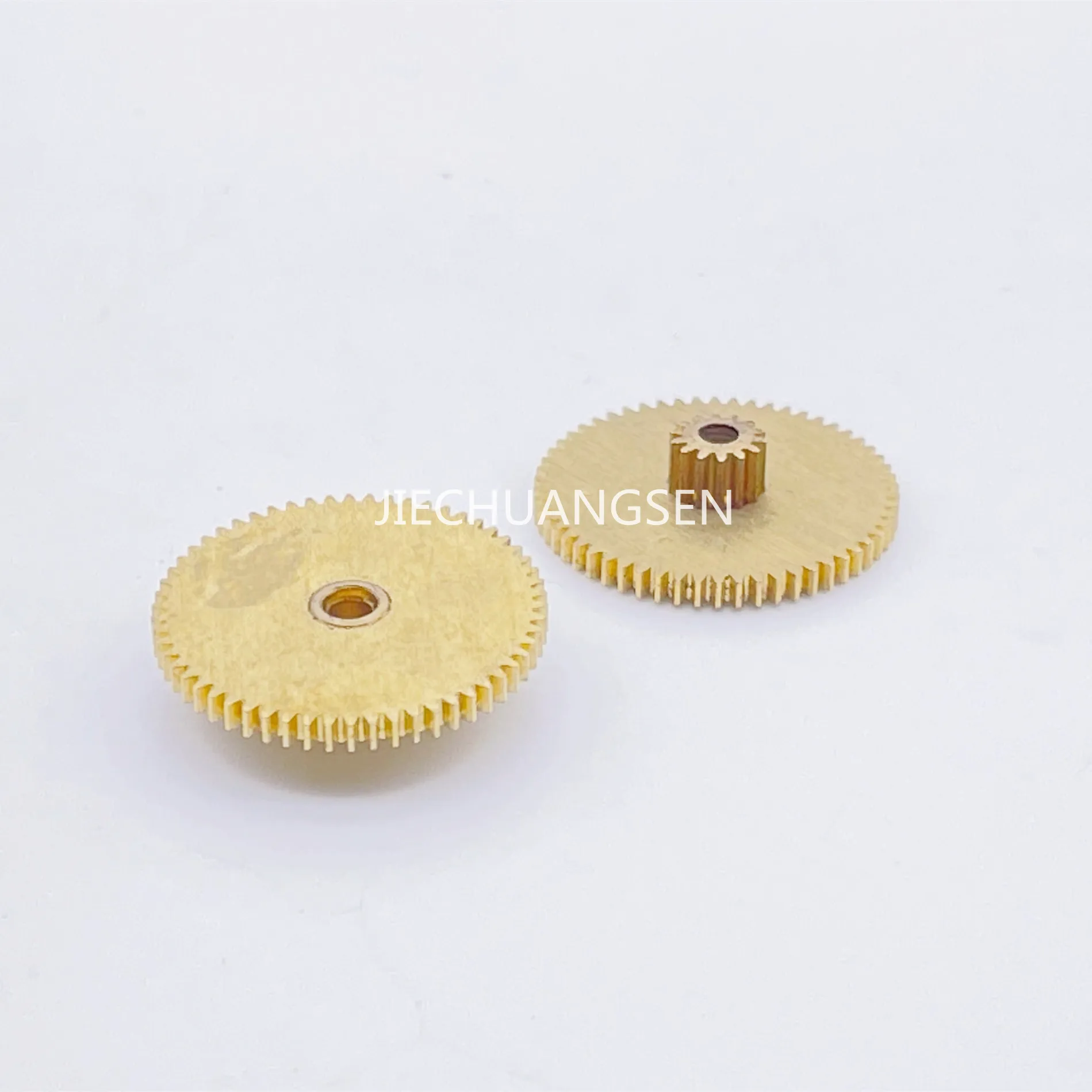 0.3 Modulus 14 teeth + 58 Teeth 0.3M 14T 58T Metal Duplex Gear Outer Diameter 18mm Hole 2mm