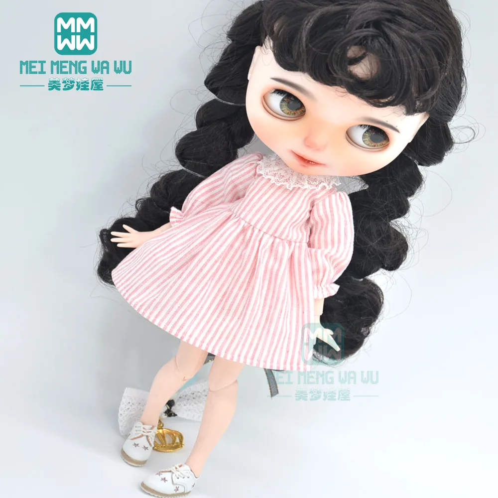 28cm Blyth Doll Clothes fashion doll collar dress, vintage dress