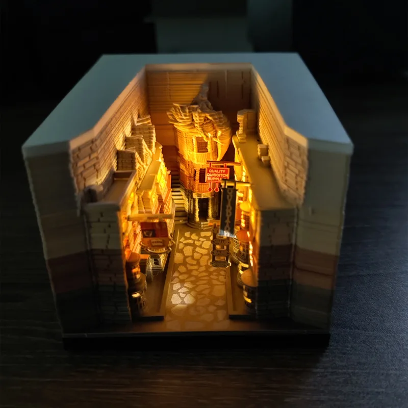 Imagem -02 - Papel 3d Escultura Arte Hogwarts Castelo Memorando Notas de Papel Harry Decoração Bloco de Construção Adesivos para Professores Amigos Colegas