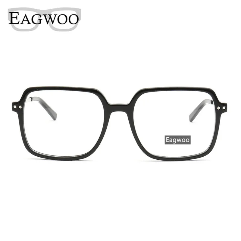 Magnet Eyeglasses Square Full Rim Optical Frame With Sunglasses Clip Sunglasses Vintage Style Medium Size Face Suitable 0100