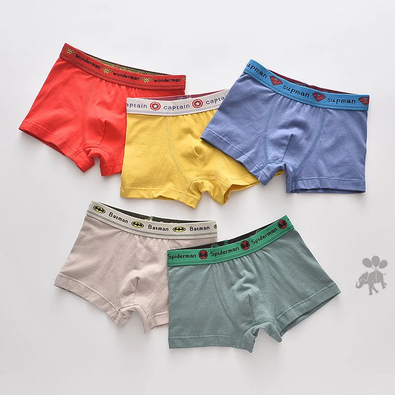 Boy Panties Cotton Children Breathable Kids Underwears Boxer Panties For Boys Shorts Pants 2020 New  5pcs/lot Solid Color Pants