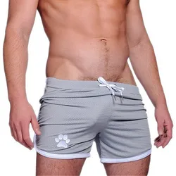 Pantalones cortos de gimnasio para hombre, Shorts deportivos para culturismo, Jogging, de malla transpirable, informales, para verano, 2022