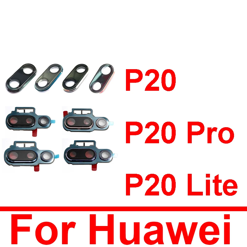 Rear Camera Lens For Huawei P20 P20 Pro P20 Lite Back Camera Glass Cover Frame Cover Holder Protection Lens Replacement Parts