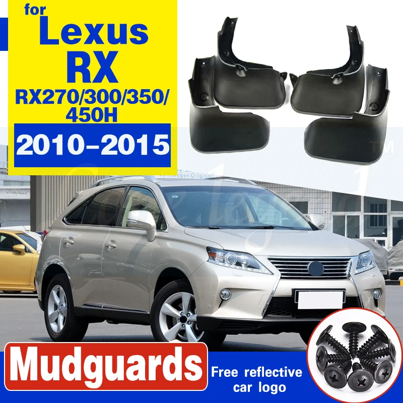 For LEXUS RX RX270 RX300 RX350 RX450H 2010-2015 Mudflaps Splash Guards Front Rear Mud Flap Mudguards 2014 2013 2012 11 Mud Flaps