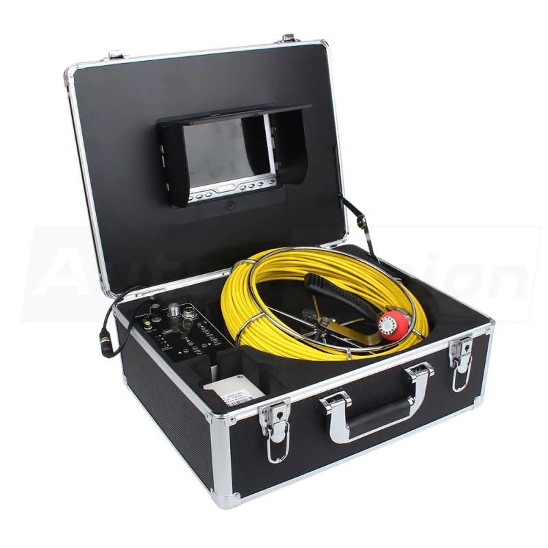 

7D1 23mm 50M 7" LCD Screen snake Industrial Pipeline DVR Sewer Waterproof Video Camera 12LEDS Drain Pipe Inspection camera