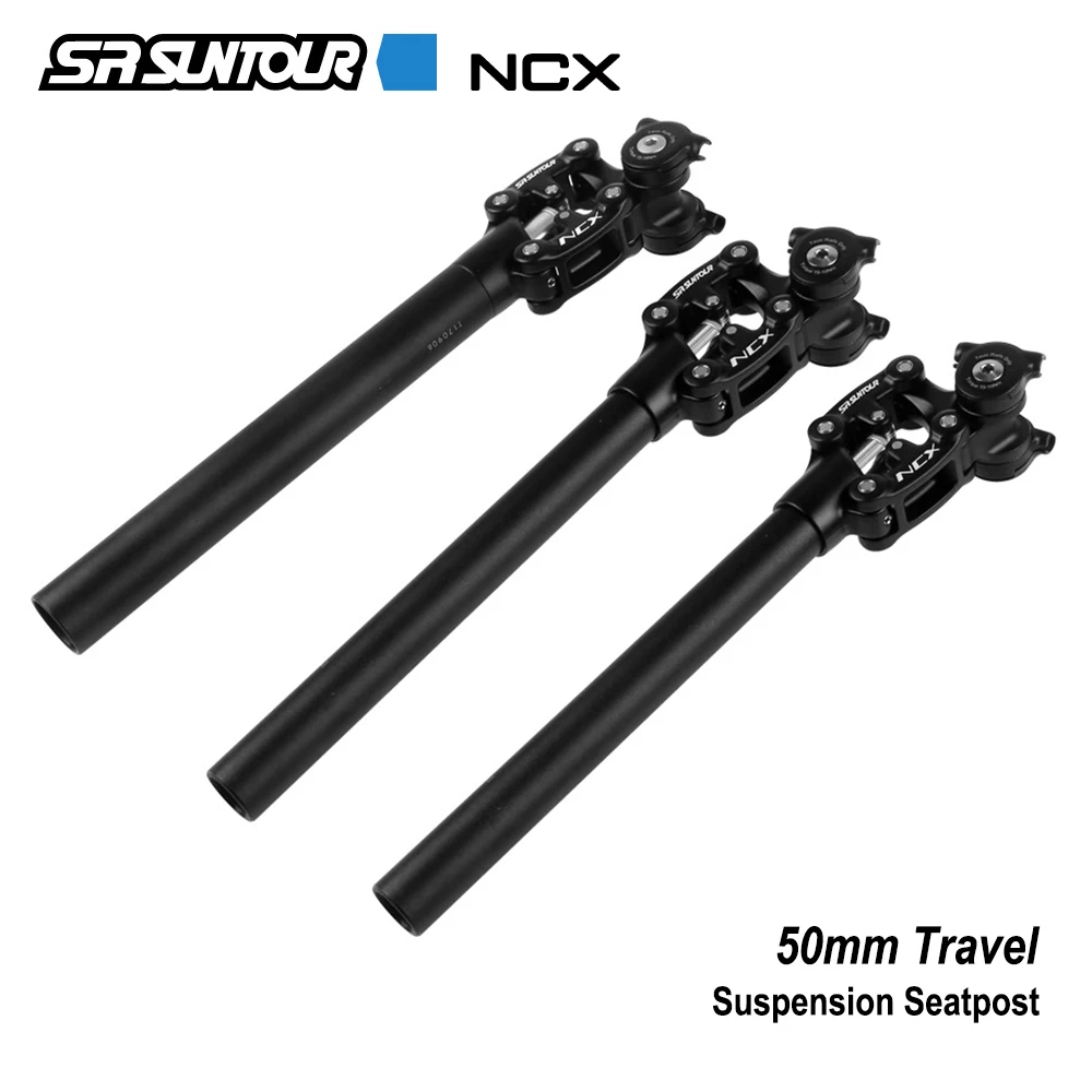 

SR NCX Suspension Seatpost Bike 50mm Travel Aluminium Alloy MTB Road Mountain Bicycle Seat Post 27.2 30.0 30.4 30.8 31.6mm